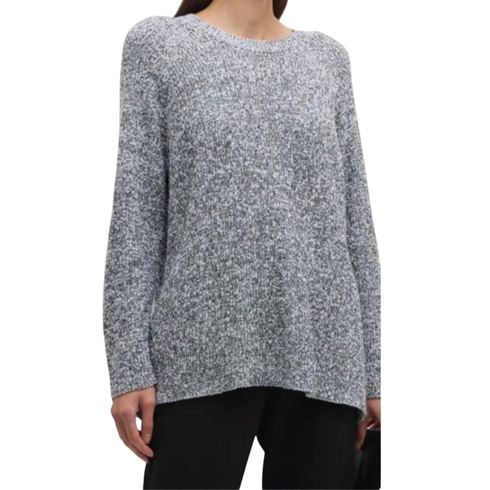 Eileen Fisher Boucle Organic Cotton Crewneck NWT L Quiet Luxury Coastal Grandma